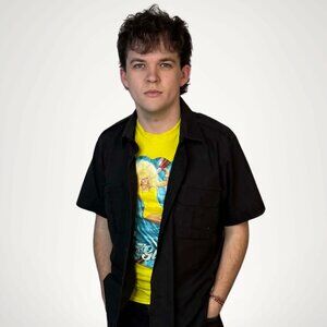 Black Workwear Button Up Shirt Medium Minimal Utility Style